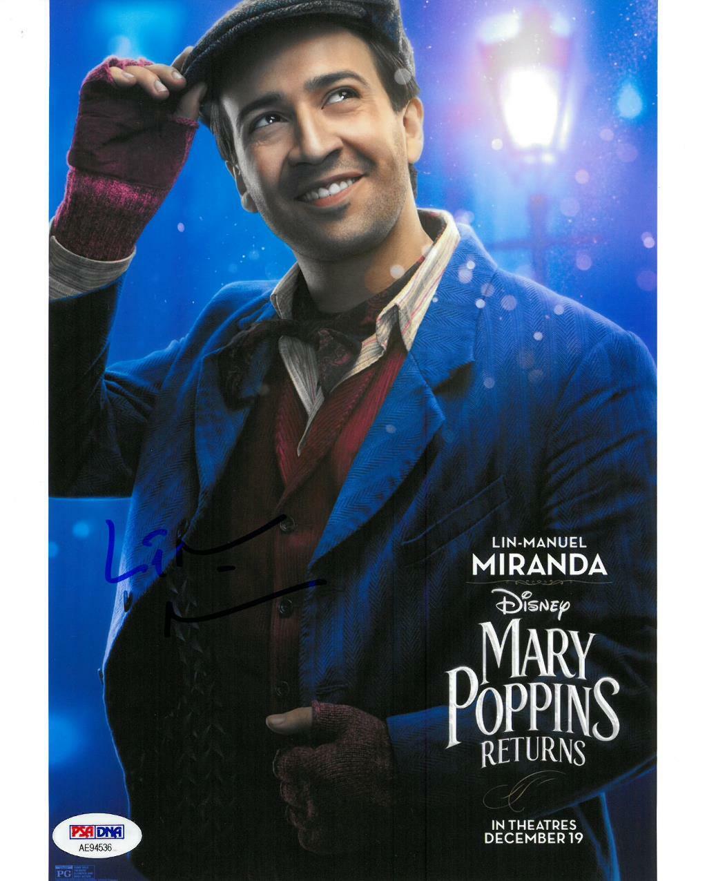 Lin Manuel Miranda Signed Mary Poppins Autographed 8x10 Photo Poster painting PSA/DNA #AE94536