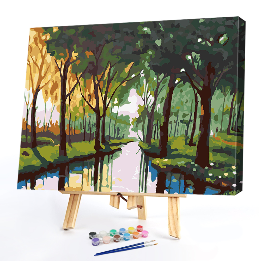 

40*50CM Paint By Numbers-Green Forest, 501 Original
