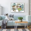 Elk And Snowman - 14CT Stamped Cross Stitch 38*29cm/14.96*11.42in