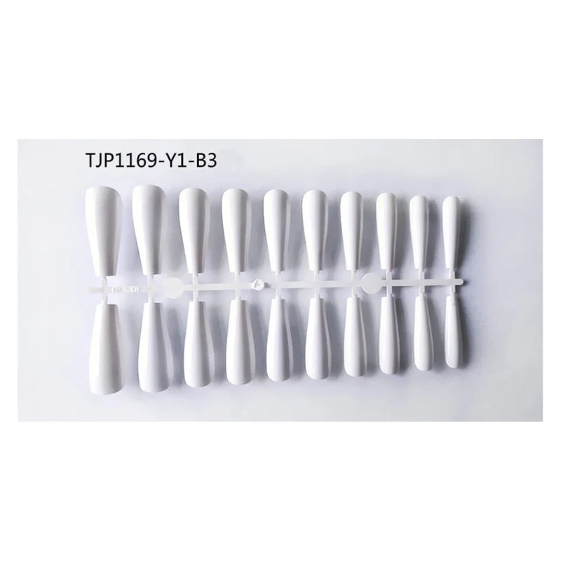 20pcs 7style Solid Color Long Bright Plastic False Nails European American Trendy Nail Tips  Press On Fake Nails Sexy Nail Art