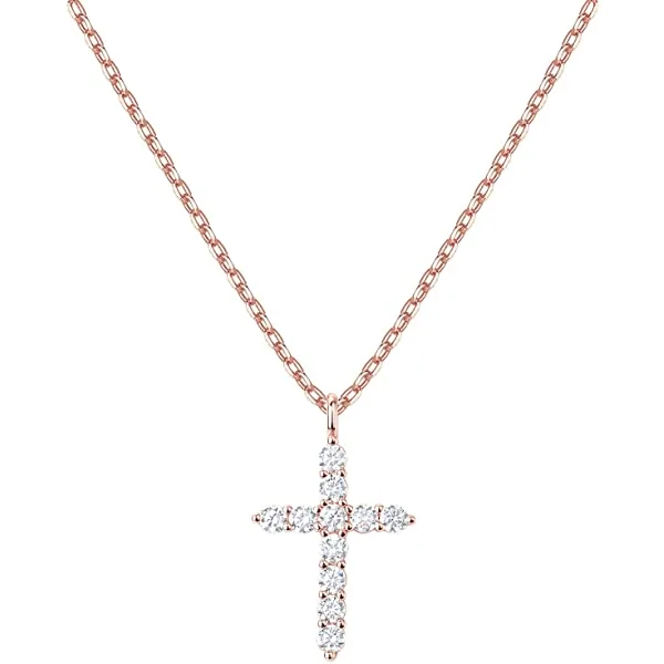 Cubic Zirconia Cross Faith Necklace