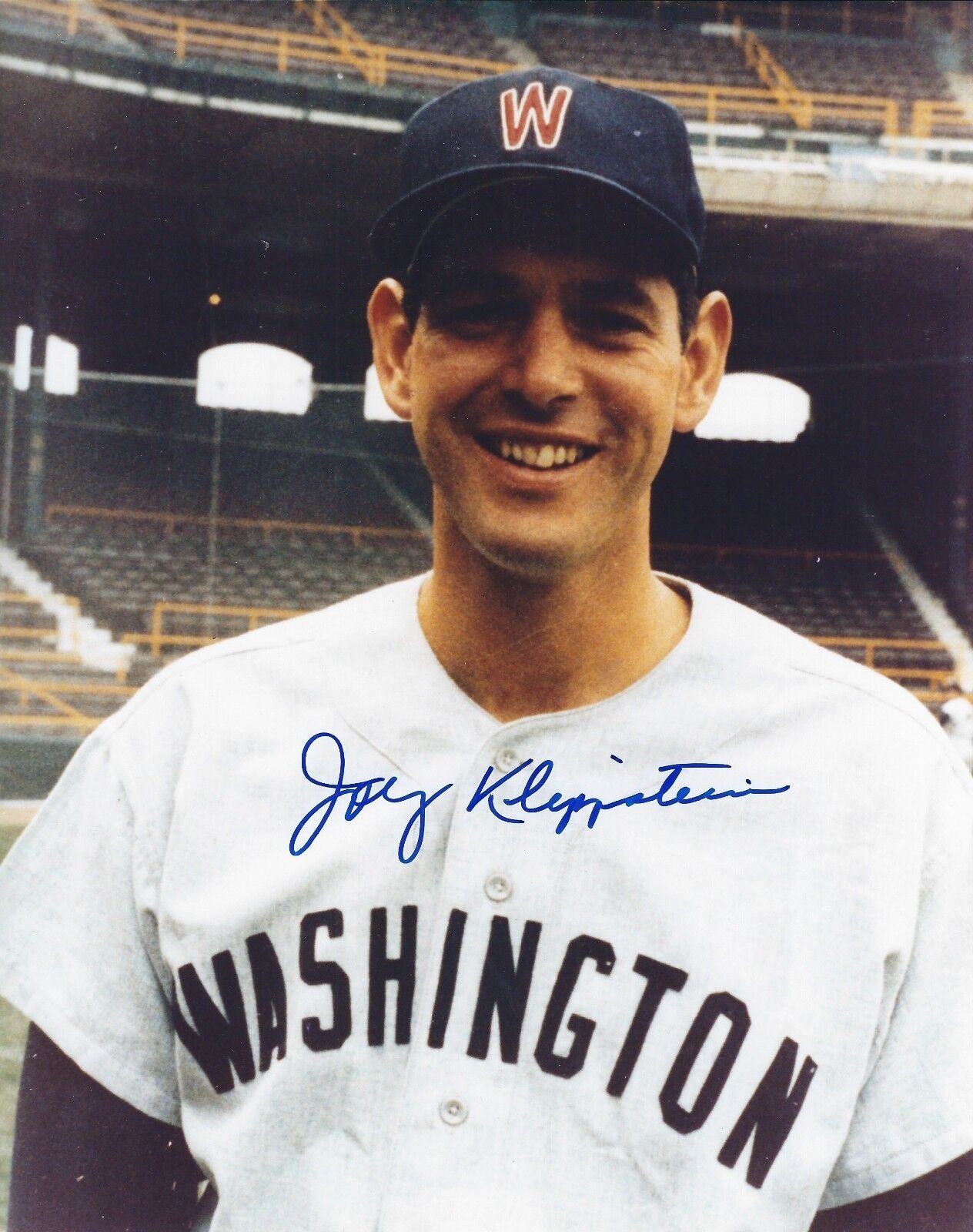 Autographed JOHNNY KLIPPSTEIN Washington Senators 8x10 Photo Poster painting- COA