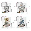 4pcs Diamond Painting -DIY Round Drill Xmas Snowman
