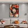 Poppy Woman-11CT Stamped Cross Stitch 40*60cm/15.75*23.62in(Big Size)