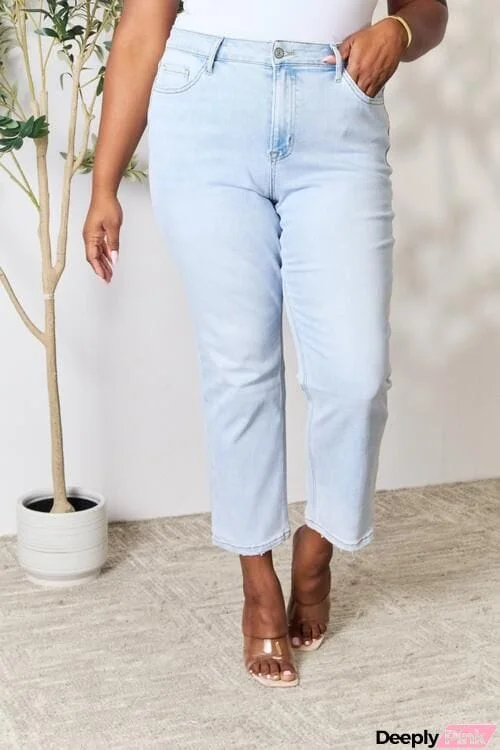 BAYEAS Full Size High Waist Straight Jeans