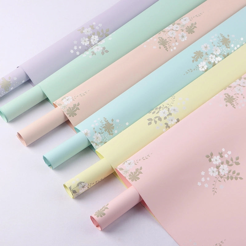 2 Pieces New Printing Ouya Paper Waterproof Matte Film Flower Packaging Material Bouquet Paper Floral Flower Shop