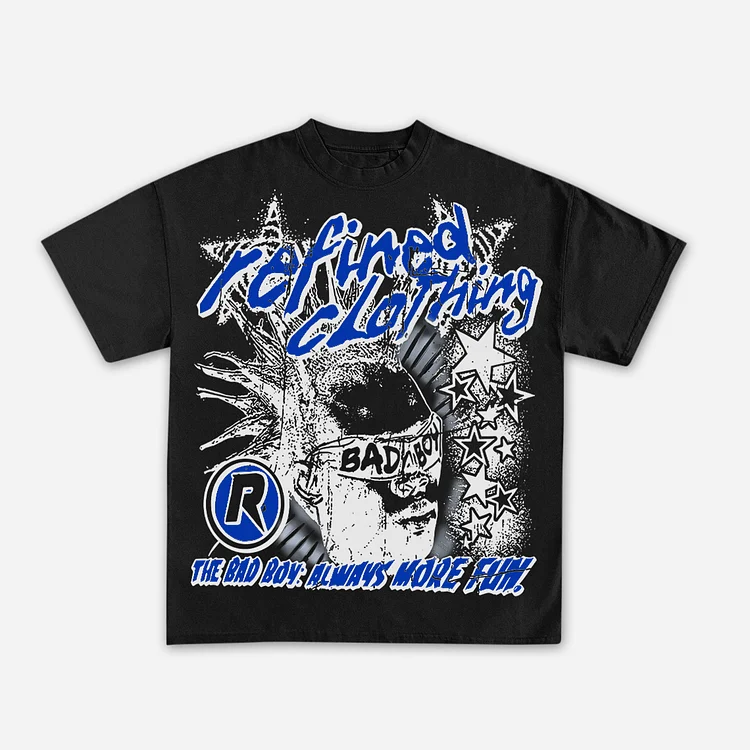 Simpfit Baumwoll-T-Shirt mit „Bad Boy“-Grafikdruck