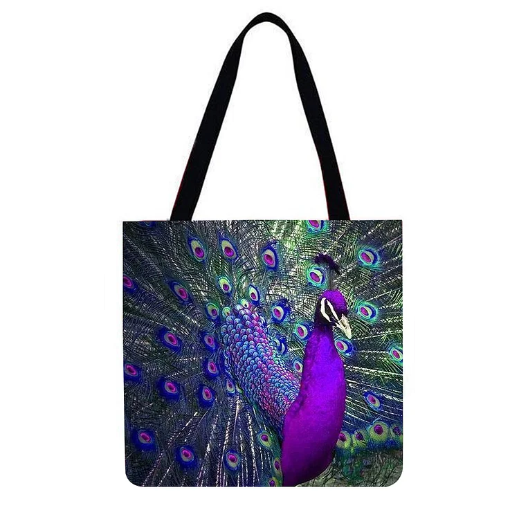 Peacock - Linen Tote Bag