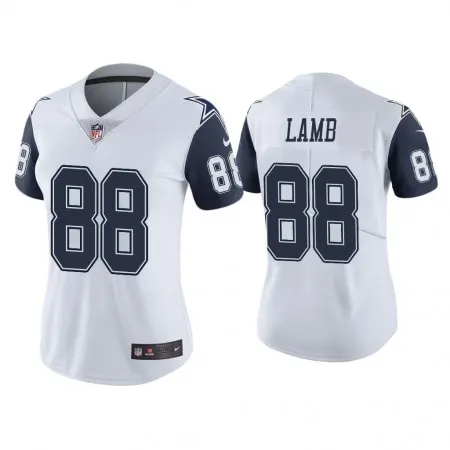 Women's Dallas Cowboys #88 CeeDee Lamb White Vapor Untouchable Limited Stitched Jersey(Run Small W22I