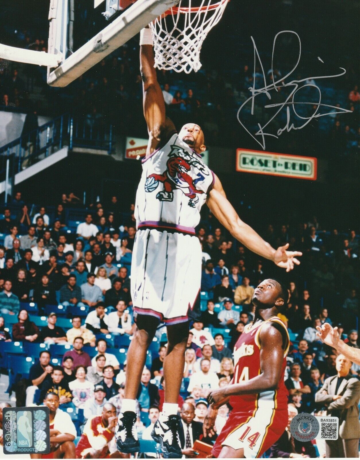 ALVIN ROBERTSON Signed Toronto RAPTORS 8x10 Photo Poster painting w/ Beckett COA (BAS)