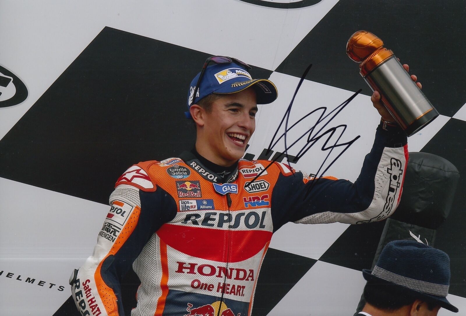 Marc Marquez Hand Signed 12x8 Photo Poster painting Repsol Honda MOTOGP World Champion 1.