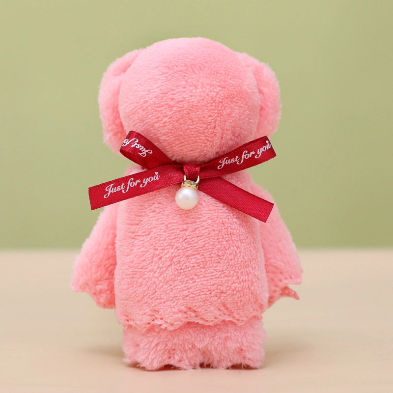 5 Pieces Coral Fleece Pineapple Pearl Bear Towel Gift Small Gift 30*30 Opening Gift Welfare Gift
