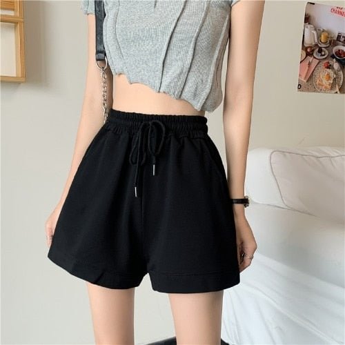 Shorts Women 5 Colors Leisure Fashion Cozy Summer Hot Loose Korean Style Ins All-match Solid Simple Ulzzang High Waist Chic New