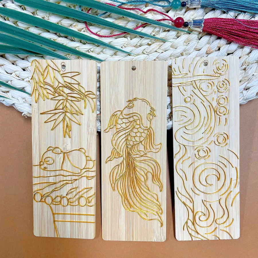 pandachan（感謝） Panda, Koi, Starry Night Bookmarks - Cloisonne Painting Art Kits