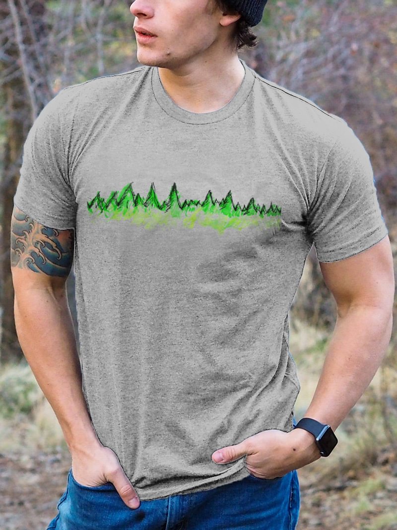 Cozy Forest Printed T-Shirt in  mildstyles