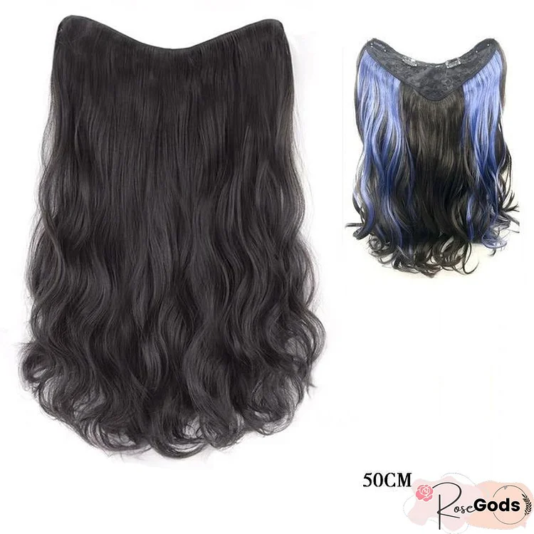 Wig Female Long Curly Hair Natural Gradient V Wig Piece