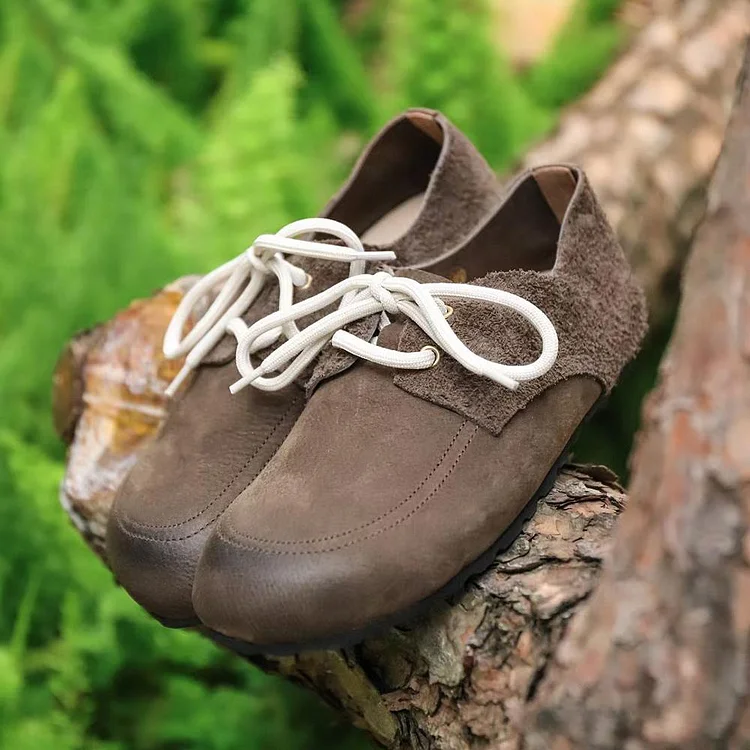 Fairy Tales Aesthetic Cottagecore Fashion Super Lightweighted Cowhide Leather Forest Shoes QueenFunky