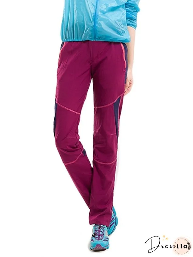 Women's Hiking Pants Trousers Patchwork Summer Outdoor Uv Resistant Breathable Quick Dry Lightweight Pants / Trousers