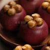 Solid wood mangosteen carving creative hand-held pieces Home desktop small ornaments