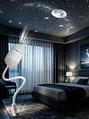USB Star Projector Night Light Galaxy Ceiling Projector Touch Control