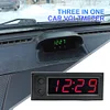 3 in 1 Car Temperature Clock LED Display Electronic Clock Voltmeter Luminous 12V