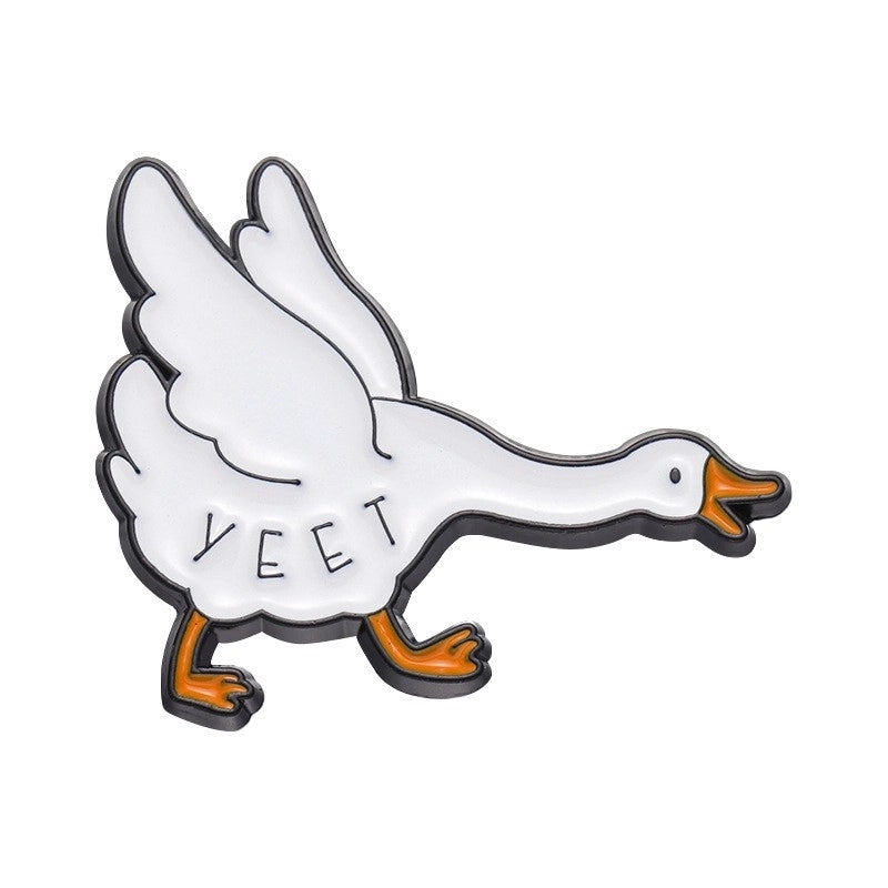 Cartoon Style Cute Pin Duck Zinc Alloy Stoving Varnish Plating Unisex Brooches