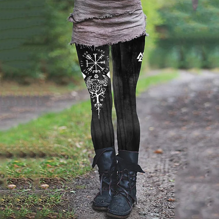 Viking Totem Retro Leggings