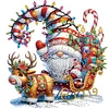Weihnachtszwerg - speziell geformte Diamantmalerei - 30 * 30cm