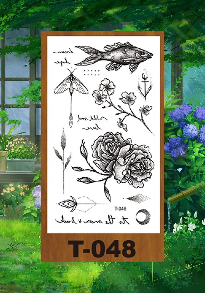 Drop Shipping Small Temporary Tattoo Stickers Solar System Animal Panda Deer Girl Kid Arm Buttock Abdomen Neck Ankles Art Tatoo