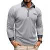 Men's Long Sleeve Lapel Polo Shirt