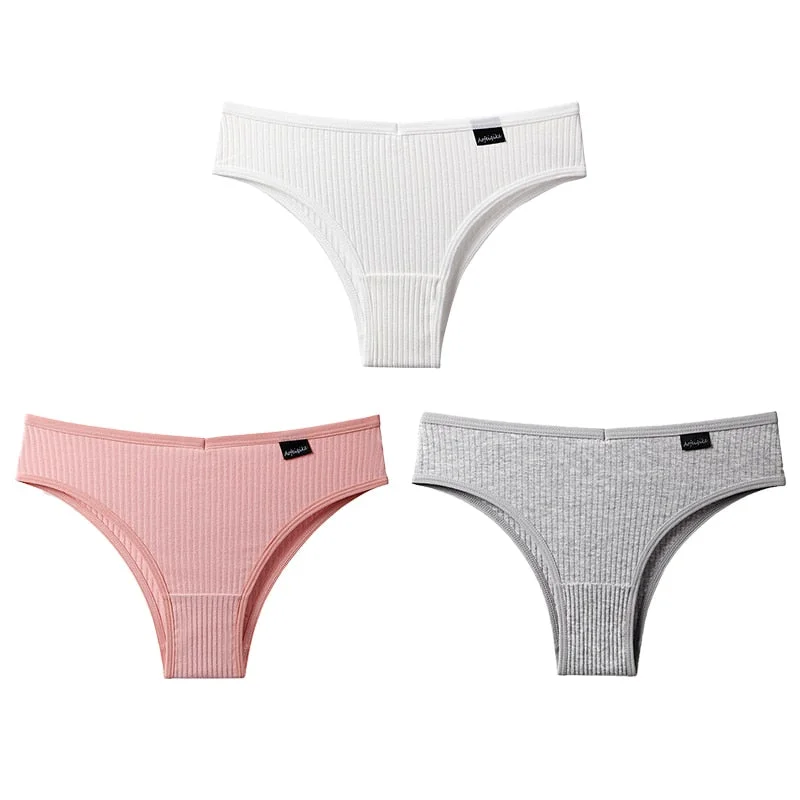 Cotton Panties Female Underpants Sexy Panties for Women Briefs Underwear Comfortable Brazillian Ladies Bikini Pantys 3PCS/Set