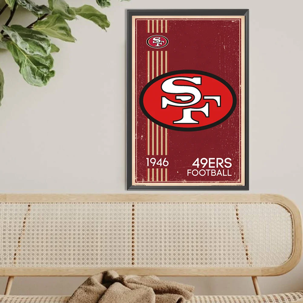 Diamond Painting - Full Round Drill - San Francisco 49ers(Canvas|30*45cm)