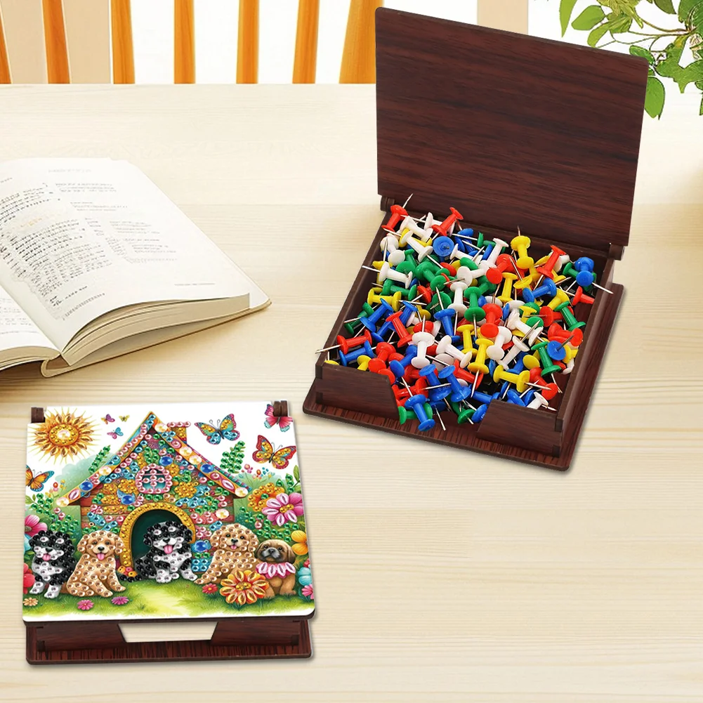 DIY Dog Diamond Painting Note Box Paper 160 Sheets of Paper for DIY Art Craft