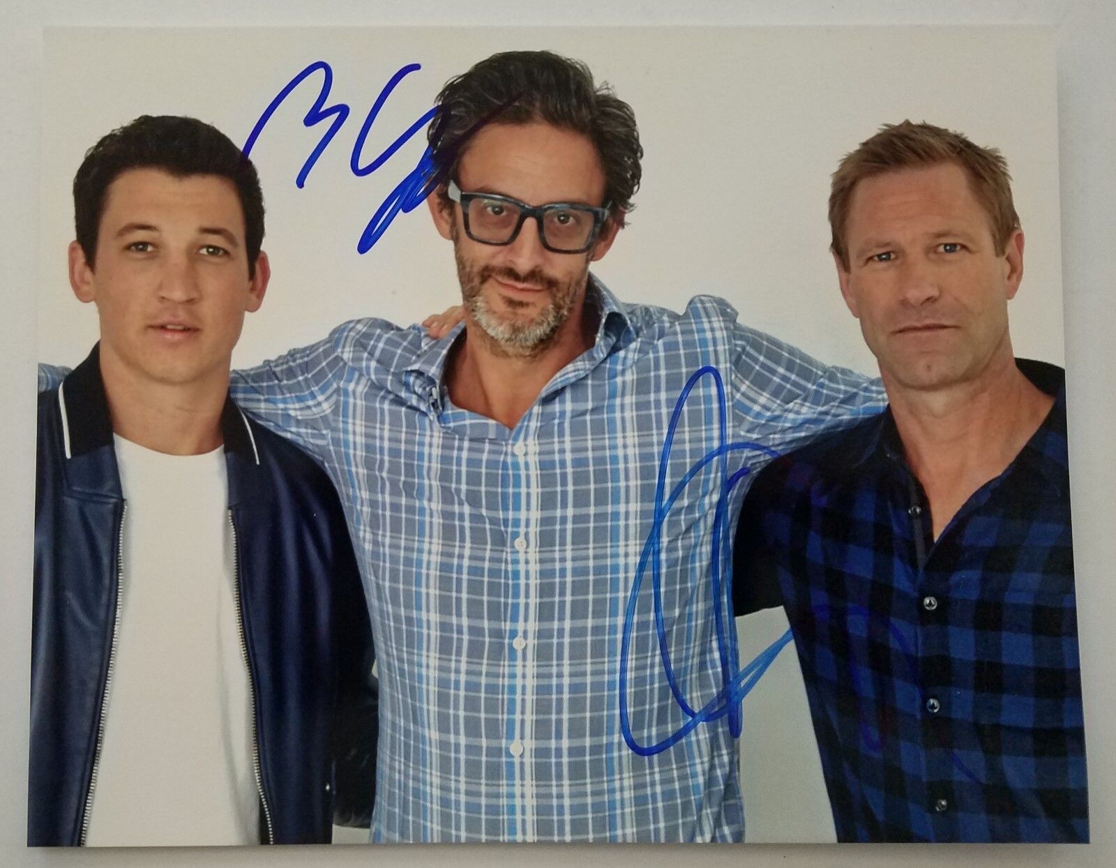 Aaron Eckhart & Ben Younger Signed 8x10 Photo Poster painting Actor Bleed For This Boxing RAD