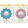 2pcs/set DIY Flowers Hanging Mirror Diamond Art Wall Door Decoration Kit