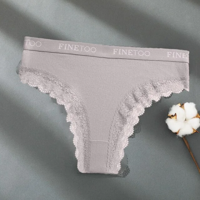 Billionm Women Lace Panties Women's Sexy Cotton Underwear FINETOO Solid Color Brazilian Pants Female Breathbale Intimates Lingerie