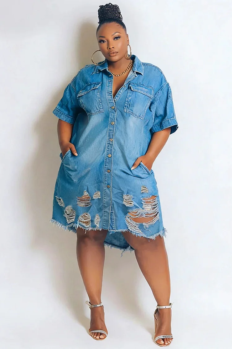 mini plus size shirt dress Belle Plus Size Button Down Mini Shirt Dress With Waist Tie House Of Rosina Rococo