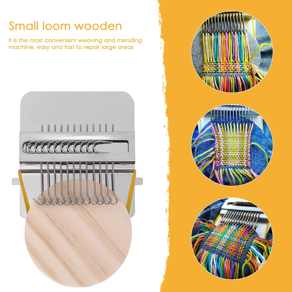 Wood Small Loom Mender Clothes Mending Weave Darning Machine (12