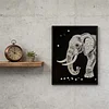 (30x40cm)DIY Pearl Painting Framed Elephant Handmade Pearl Material Art Kit Living Room Decor