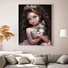 Little Princess And Cat-11CT Stamped Cross Stitch 40*50cm/15.75*19.69in