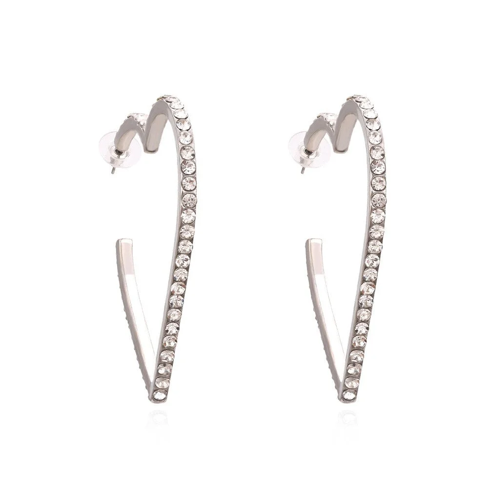 Dvacaman New Shiny Rhinestone Earrings Tassel Drop Earrings For Women Luxury Jewelry Long Dangle Earrings 2022 Party Accessories