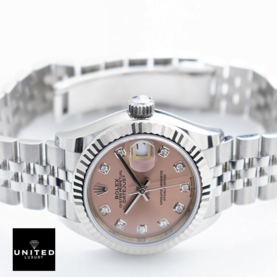 Rolex Datejust 279174 Diamond Pink Dial Replica white background