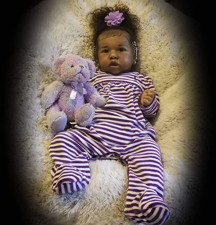  [Black Reborn] [Heartbeat💖 & Sound🔊]20'' Real Life African American Reborn Toddler Baby Doll Girl Marlo That Look Real - Reborndollsshop®-Reborndollsshop®