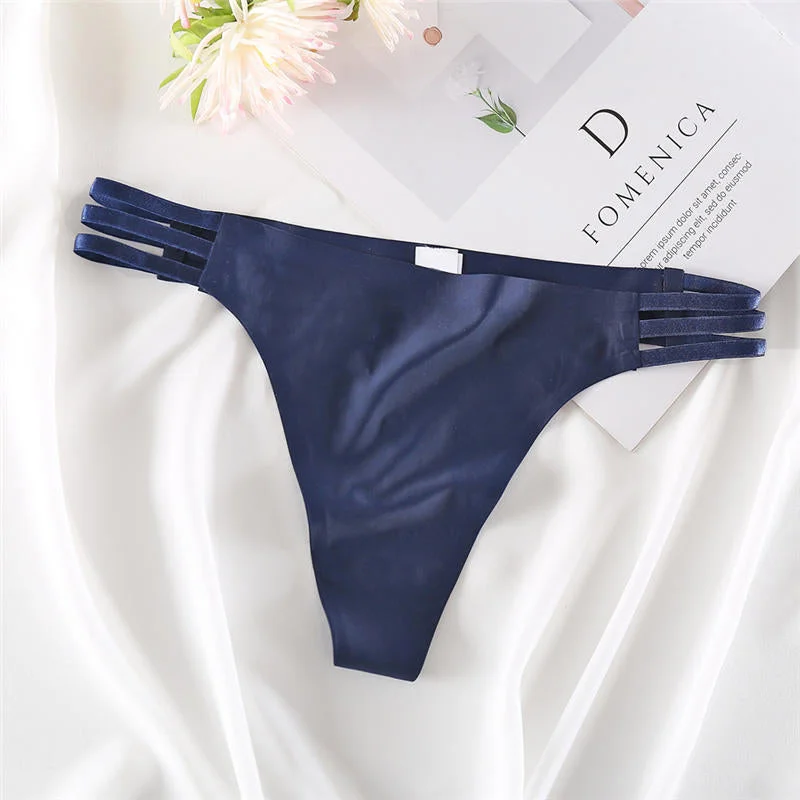 Sexy Women Thongs Underwear Panties G-String for Female Underpants Solid Color Lingerie Seamless Panties Ultra-thin Pantys M-XL