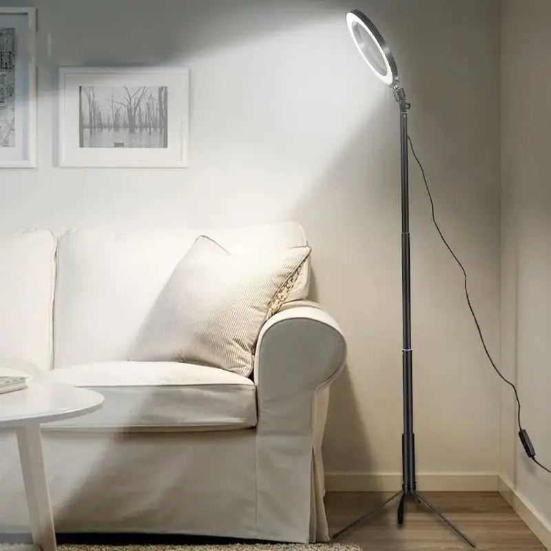 Led Floor Lamp Usb Ring Floor Light Tripod Annular 80Leds Standing For Video Youtube Photo Ringlight