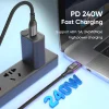240W dual-head Type-c super fast charging magnetic cable suitable for Apple Android laptop charging cable