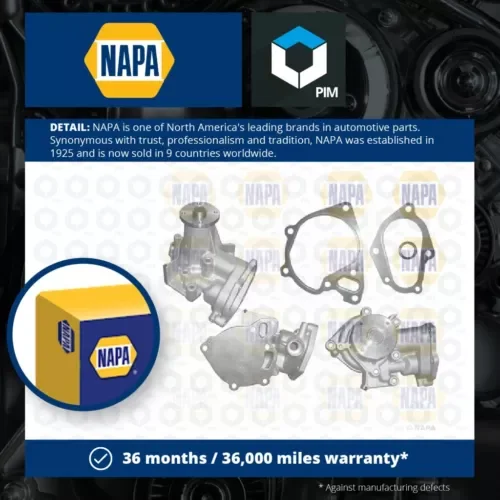 Dronehint Water Pump fits MITSUBISHI PAJERO Mk2 2.5D 08 to 15 4D56-HP Coolant NAPA Quality Parts