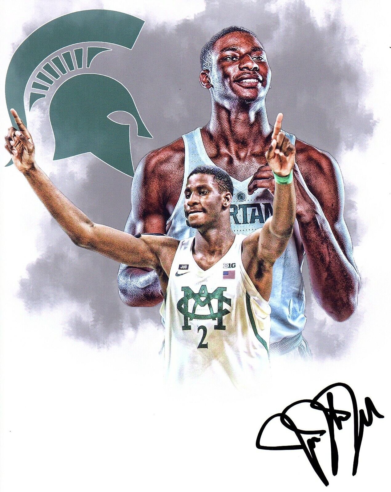 Jaren Jackson Jr Michigan State Spartans autographed signed 8x10 Photo Poster painting edit