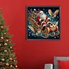 Hibou du Père Noël-peinture spéciale partielle diamant-30*30cm