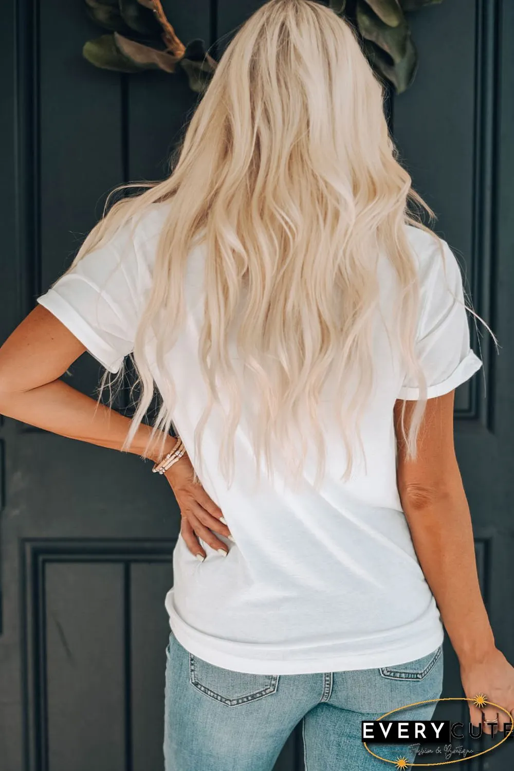White Nashville Music City Graphic Short Sleeve Tee